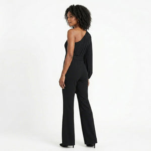 Elena | Women's One Shoulder Evening Wedding Guest Jumpsuit