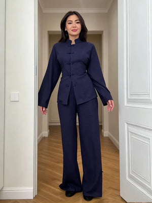 Noémie Lace-Up Linen Co-Ord Set
