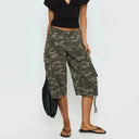 Jade Camo Longline Cargo Short