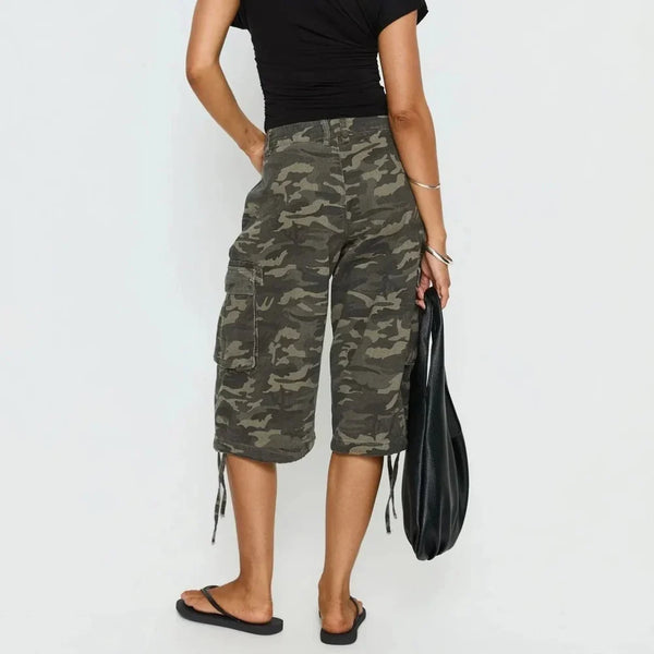 Jade Camo Longline Cargo Short