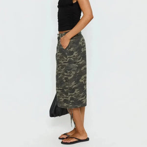 Jade Camo Longline Cargo Short