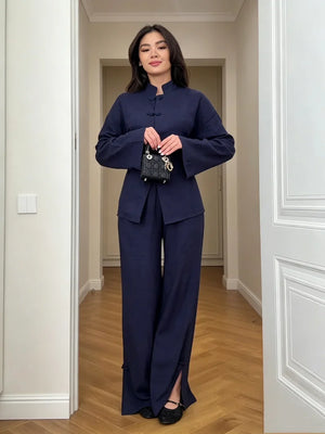 Noémie Lace-Up Linen Co-Ord Set