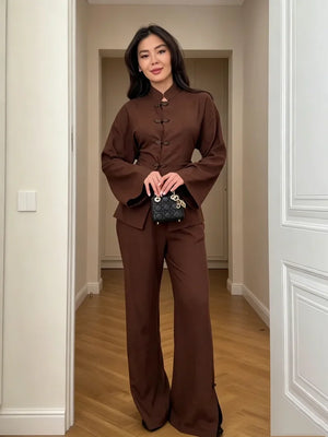 Noémie Lace-Up Linen Co-Ord Set