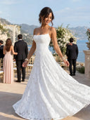 Béatrice Full Lace Spaghetti Strap Maxi Dress