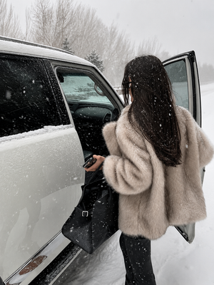 Margot Fluffy Faux Fox Fur Oversized Coat