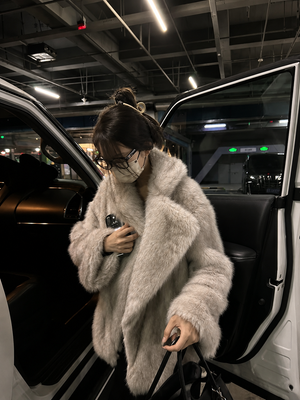 Margot Fluffy Faux Fox Fur Oversized Coat