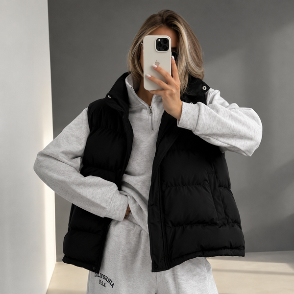 Solène Hooded Sleeveless Puffer Gilet