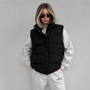 Solène Hooded Sleeveless Puffer Gilet