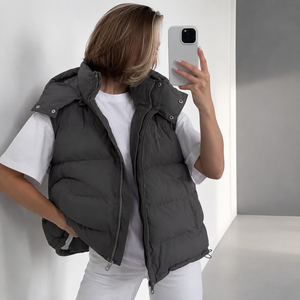 Solène Hooded Sleeveless Puffer Gilet