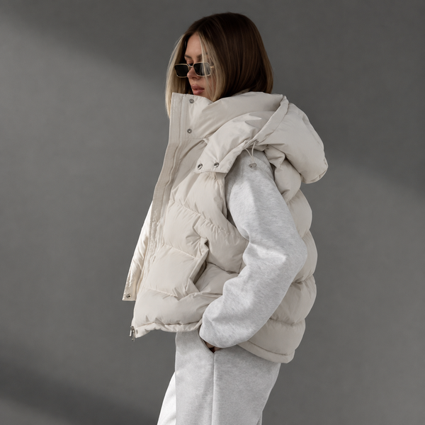 Solène Hooded Sleeveless Puffer Gilet