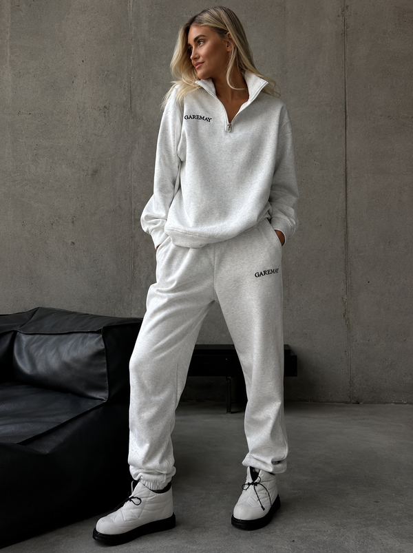 Noëlle Zip-Up Sweatshirt & Wide-Leg Jogger Co-Ord Set