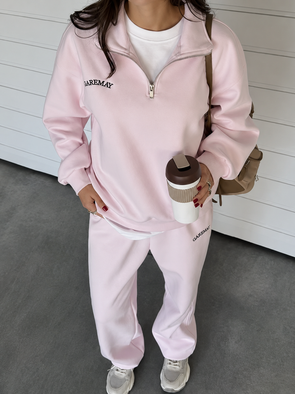 Noëlle Zip-Up Sweatshirt & Wide-Leg Jogger Co-Ord Set
