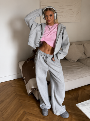 Coralie Oversized Full-Zip Hoodie & Wide-Leg Jogger Co-Ord Set