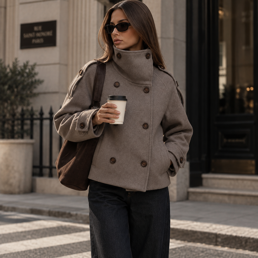 Julie | Women's Stand Collar Oversized Coat