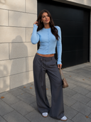 Juliette Ribbed Slim Cropped Knit Top