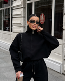 Marguerite Collared Sweatshirt & Wide-Leg Trouser Co-Ord Set