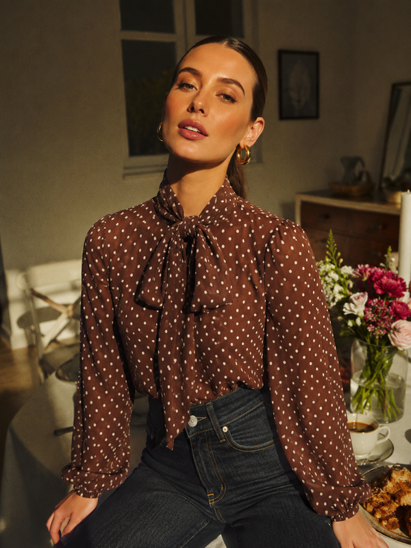 Colette Polka Tie Blouse