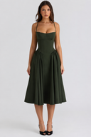 Rosalie Floral Sweetheart Midi Dress
