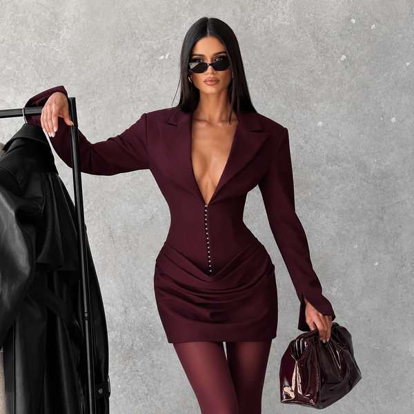 Vivienne Pleated Blazer Bodycon Mini Dress