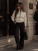 Vera High-Neck Zip Knit Cardigan