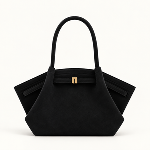 Hana | Women's Fold-Over Faux Suede Top-Handle Tote Bag