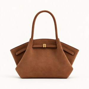 Hana | Women's Fold-Over Faux Suede Top-Handle Tote Bag