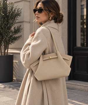 Hana | Women's Fold-Over Faux Suede Top-Handle Tote Bag