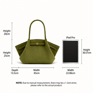 Hana | Women's Fold-Over Faux Suede Top-Handle Tote Bag