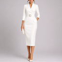 Juliette Belted Bodycon Midi Dress