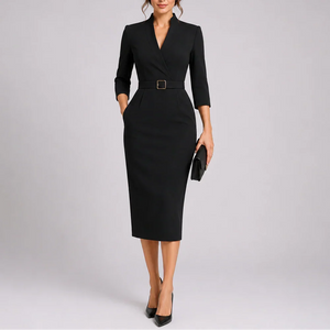 Juliette Belted Bodycon Midi Dress