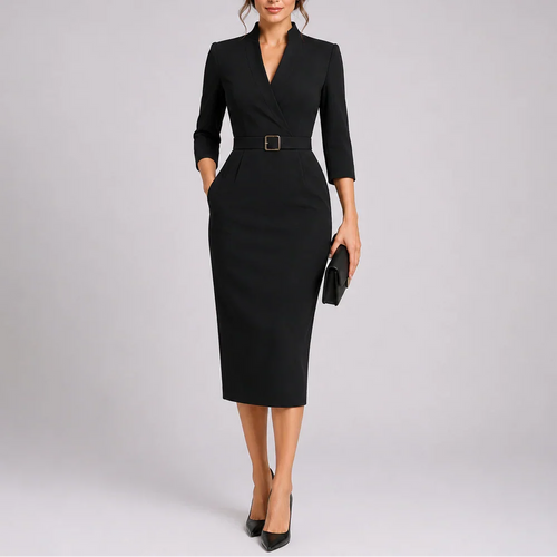 Juliette Belted Bodycon Midi Dress