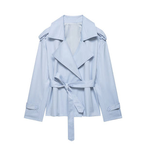 Ainsley | Women's Belted Double Breasted Trench Coat Jacket