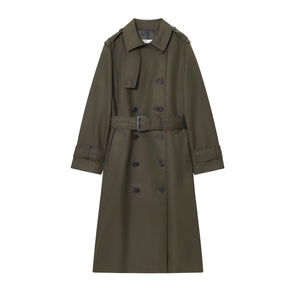 Alexandra | Women's Belted Double Breasted Long Trench Coat