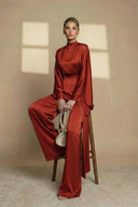 Nadia Asymmetric High-Neck Two-Piece Set