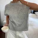 Gisèle 3D Floral Knit Vest Cardigan