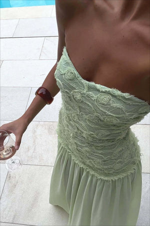 Élodie Floral Bodice Chiffon Maxi Dress