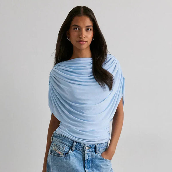 Livia Draped Cowl Neck Top