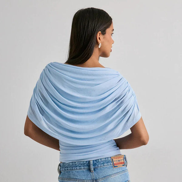 Livia Draped Cowl Neck Top