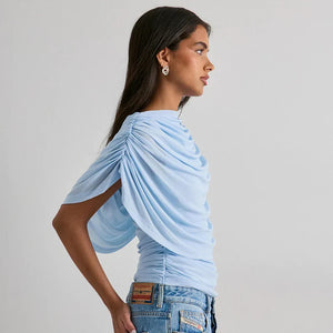 Livia Draped Cowl Neck Top
