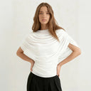 Livia Draped Cowl Neck Top