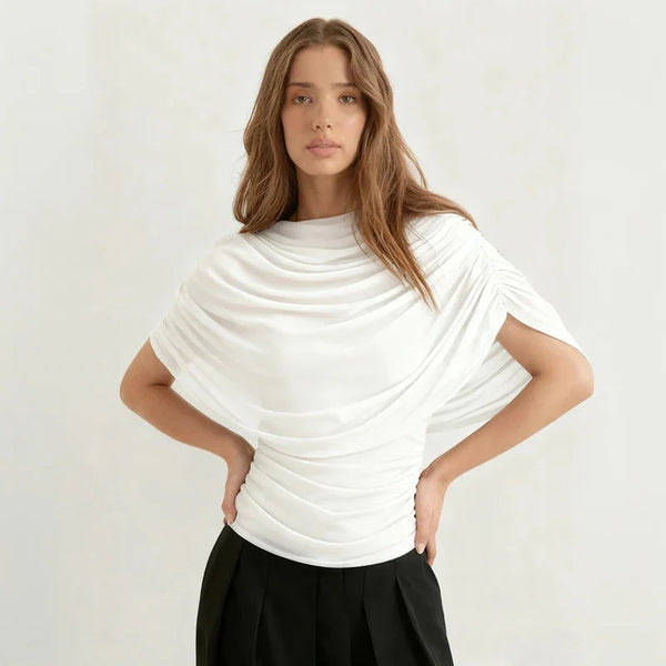 Livia Draped Cowl Neck Top