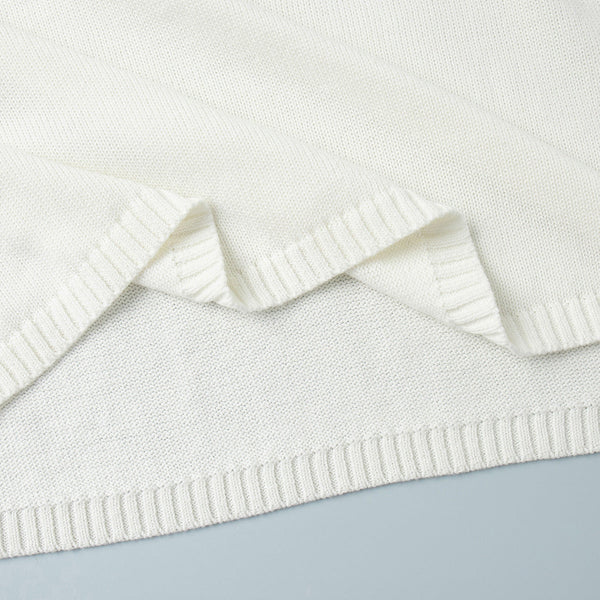Giselle | Women's Oversized Crew Neck Backless Knit Sweater