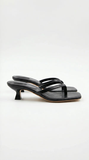 Amélie Strappy Kitten Heel Mule