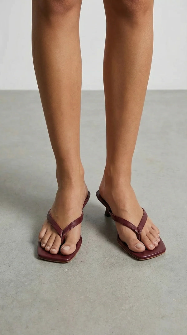 Amélie Strappy Kitten Heel Mule