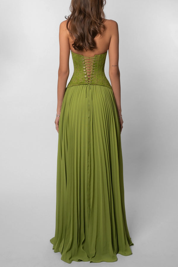 Clémence Lace Corset Maxi Gown