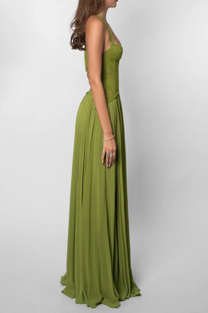 Clémence Lace Corset Maxi Gown