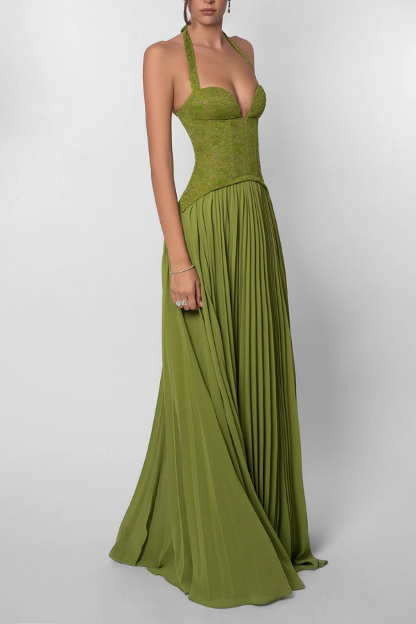 Clémence Lace Corset Maxi Gown