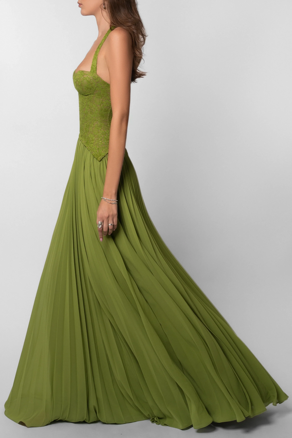 Clémence Lace Corset Maxi Gown