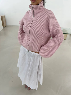 Pauline Oversized Zip Knit Sweater