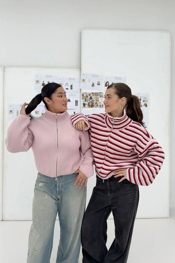 Pauline Oversized Zip Knit Sweater